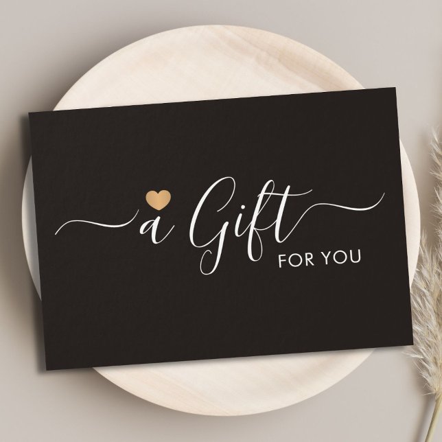 Elegant Clean Faux Gold Heart Ivory Black (Créateur téléchargé)