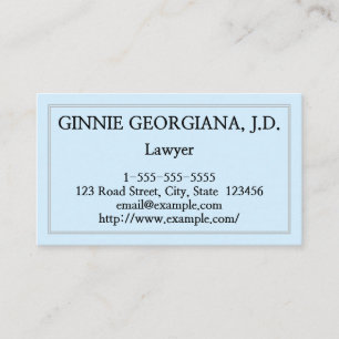 Elegant & Clean Lawyer Business Card
