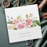 Elegant Clean Pink Green Watercolor Peony Floral Binder<br><div class="desc">If you need any other matching product or customization,  kindly message via Zazzle.</div>