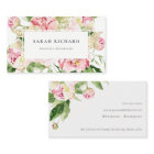Elegant Clean Pink Green Watercolor Peony Floral