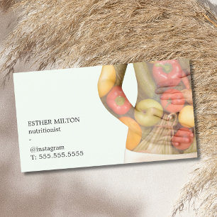 Elegant Clean Vegetables Body Nutritionist Business Card