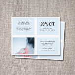Elegant Clean White Blue Photo Massage Therapist Flyer<br><div class="desc">Elegant flyer,  coupon design template with a professional studio photo. Perfect marketing tool for your customers. This flyer is fully customizable,  you can add your personal details to it easily. If you need any help to customize it,  please contact us. 
You can match this product with business cards.</div>