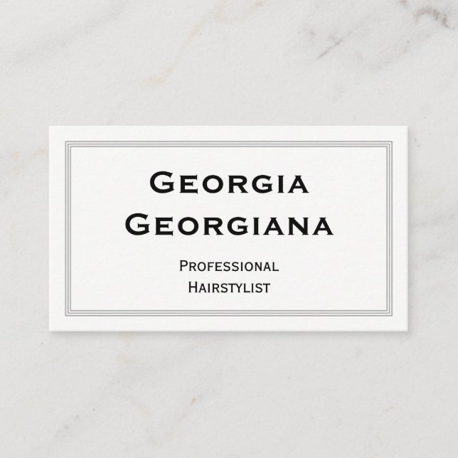 Elegant & Clean, With Triple-Line Border Business  Business Card (Front)