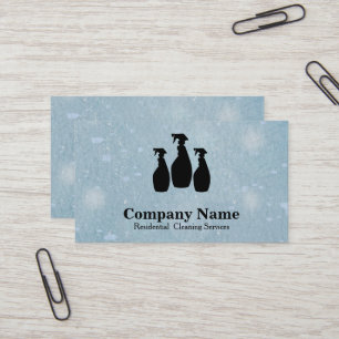 Elegant Cleaning Service Glitter Bokeh Business Ca Card