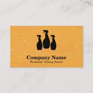 Elegant Cleaning Service Glitter Bokeh Business Ca Card