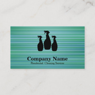 Elegant Cleaning Service Glitter Bokeh Business Card