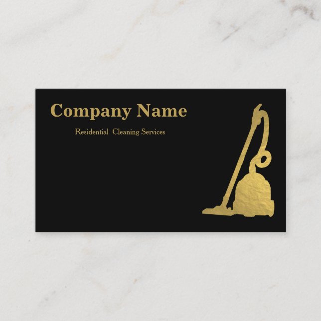 Elegant Cleaning Service Glitter Bokeh Business Card (Front)