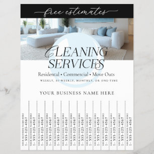 Elegant Cleaning Services Tear Off Strips Flyer
