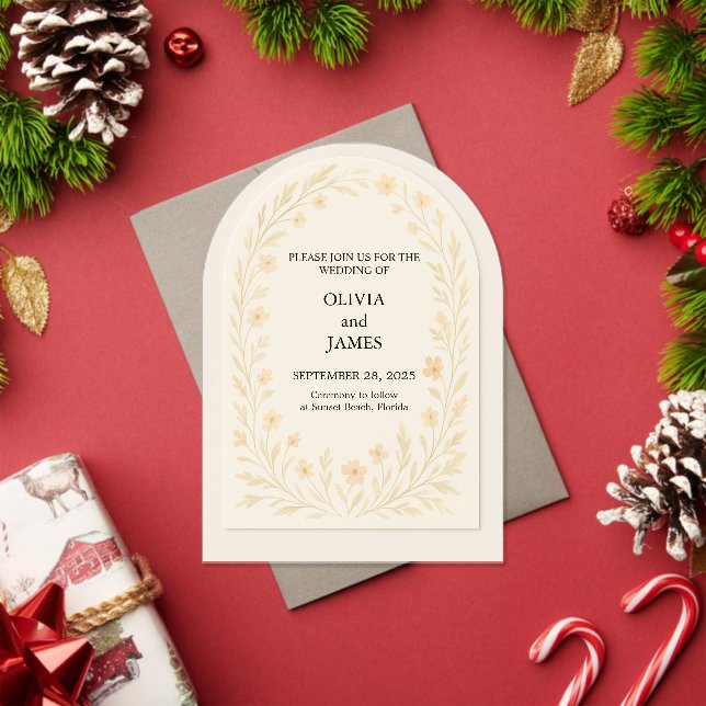Elegant Clear Acrylic Wedding Invitation  (Insitu (Holiday))