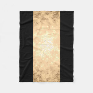 elegant clear faux gold and black stripes fleece blanket