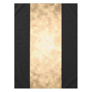 elegant clear faux gold and black stripes tablecloth