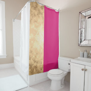 elegant clear faux gold pink white stripes