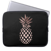 elegant clear faux rose gold tropical pineapple