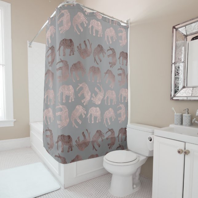 elegant clear rose gold tribal elephant pattern (In Situ)