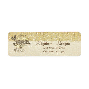 Élégant, Cloche de Noël, Glitterie Or