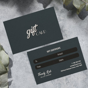 Elegant Clothing Business Black White Grey Grey  Business Card