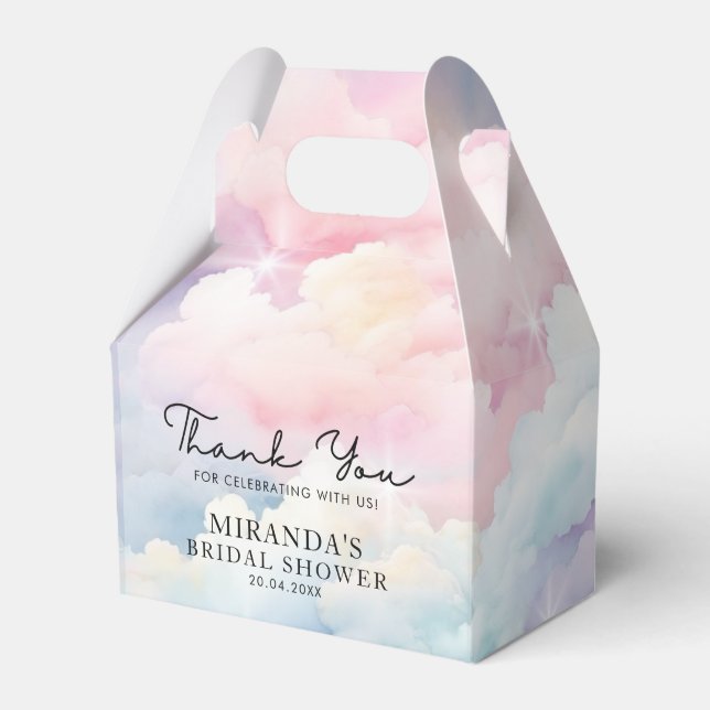 Elegant Clouds Sky Bridal Shower Favor Box (Front Side)