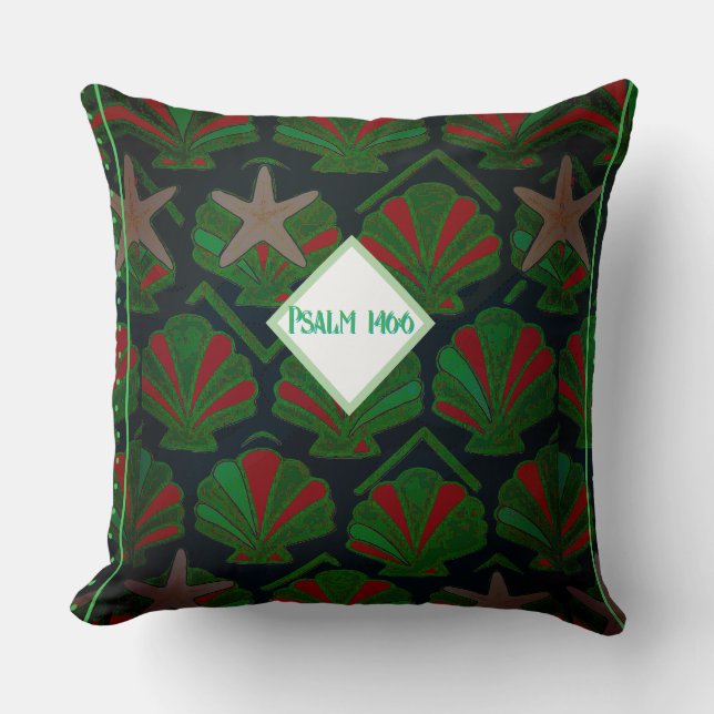 Elegant Coastal Art DecoThrow Pillow (Front)