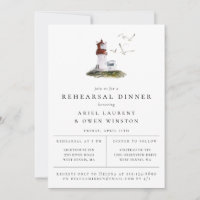 Elegant Coastal Lighthouse Rehearsal Dinner