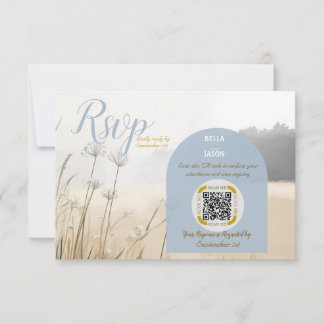 Elegant Coastal Meadow Chic Response Card