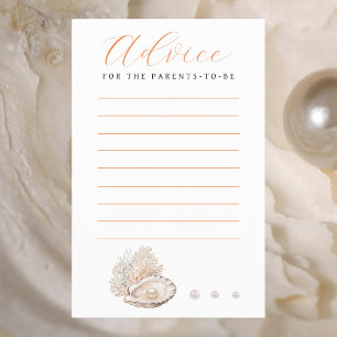 Elegant Coastal Pearl Advice for Parents-to-Be Flyer