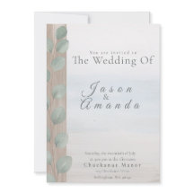 Elegant Coastal Soft Blue Watercolor 