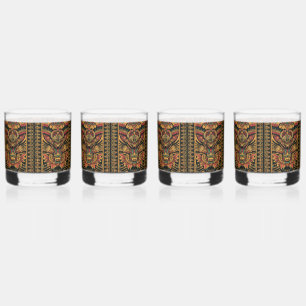 Elegant Cobalt "Aztec Dream" 354ml Drink Tumblers Whiskey Glass