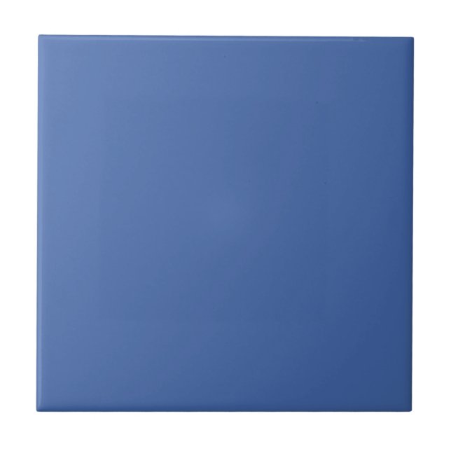Elegant Cobalt Blue Minimalist Solid Colour Tile (Front)