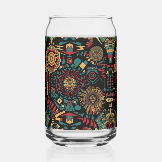 Elegant Cobalt "Heritage-Inspired Patterns" Glass  (Front)