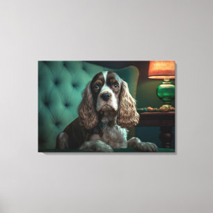 Elegant Cocker Spaniel Classic Portrait Design Canvas Print