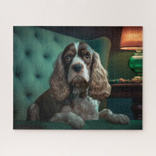 Elegant Cocker Spaniel Classic Portrait Design Jigsaw Puzzle