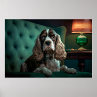 Elegant Cocker Spaniel Classic Portrait Design