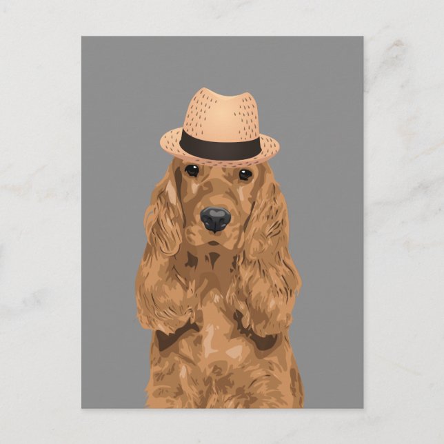 Elegant Cocker Spaniel Postcard for Dog Lovers (Front)