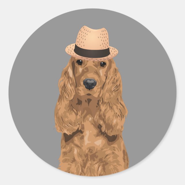 Elegant Cocker Spaniel Sticker for Dog Lovers (Front)