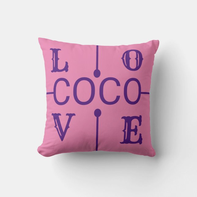 elegant coco pilow throw pillow (Front)