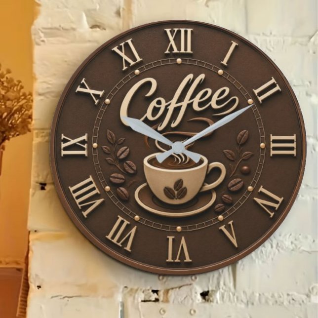 Elegant Coffee Bar Large Clock (Creator Uploaded)