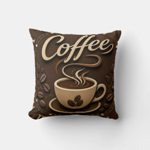 Elegant Coffee Bar Throw Pillow
