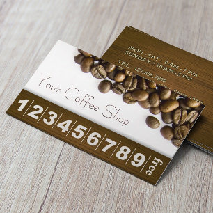 Elegant Coffee Beans Coffee Loyalty Card