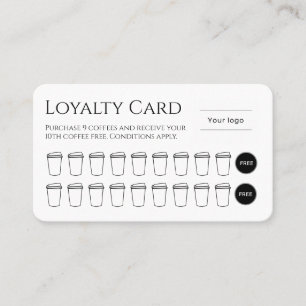 Elegant Coffee Loyalty Card