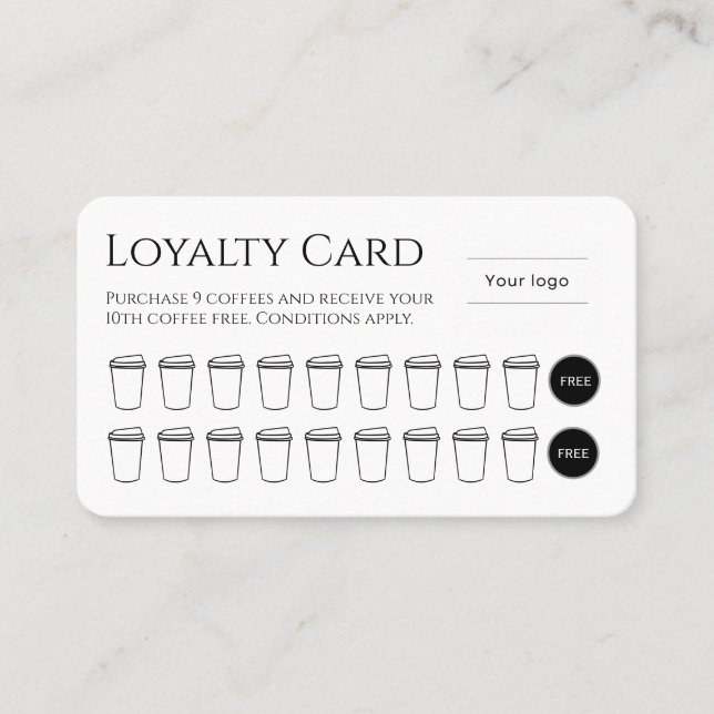 Elegant Coffee Loyalty Card (Front)