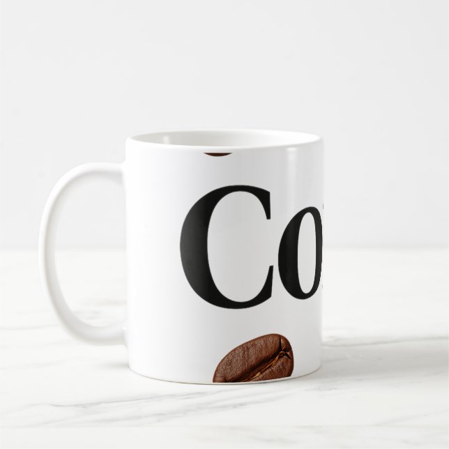 Elegant Coffee Mug with "Coffee" Text – Perfect Gi (Left)