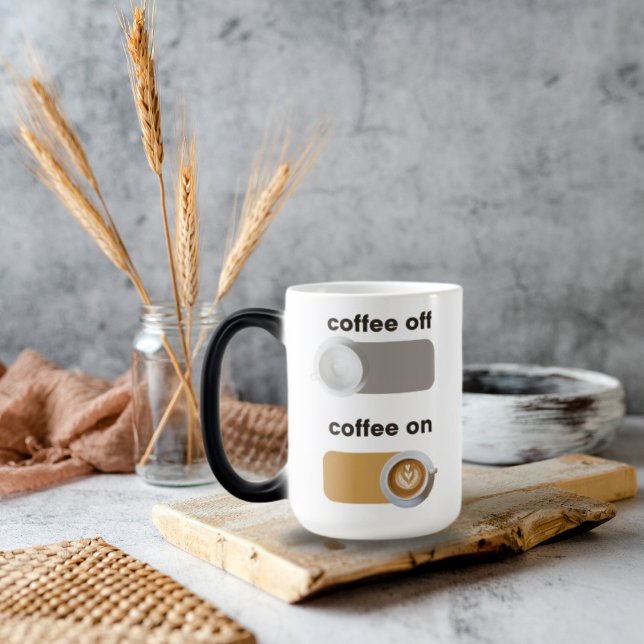 Elegant Coffee on Coffee Off Mug (Switch Your day in Mode on with this creative stylish coffee mug)