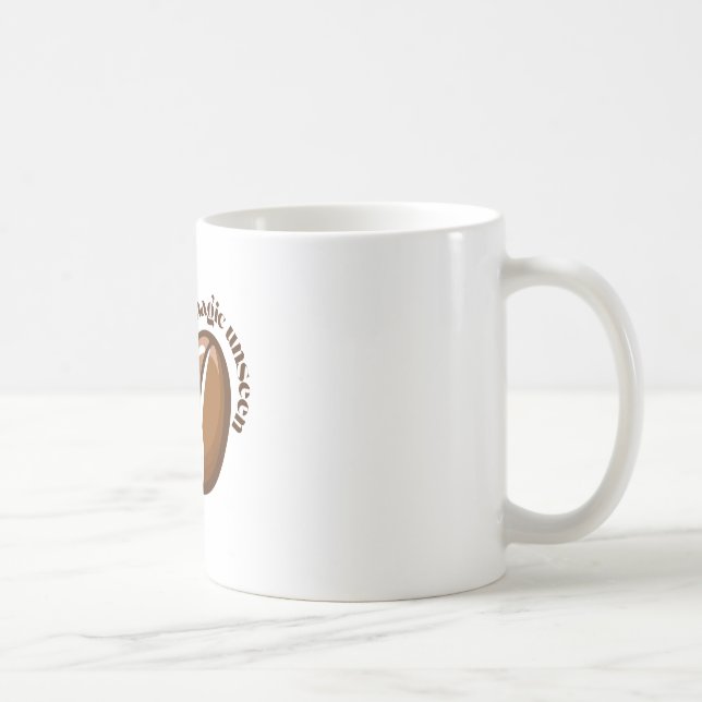 Elegant Coffee Quote "A Magic Unseen" Coffee Mug (Right)