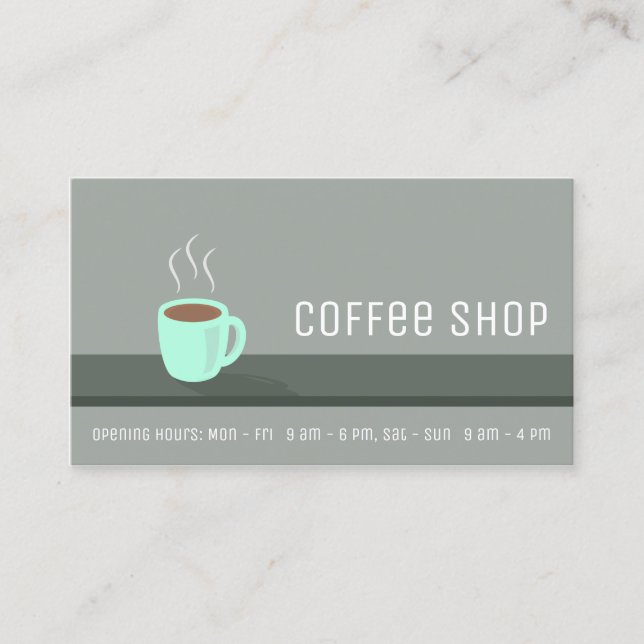 Elegant Coffee Shop Loyalty Punch (Front)