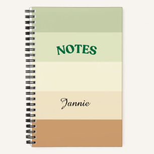 Elegant Color Block Best Spiral Notebooks