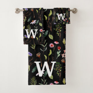 Élégant coloré Floral Personnalisé Monogramme