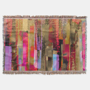 elegant colorful abstract  throw blanket