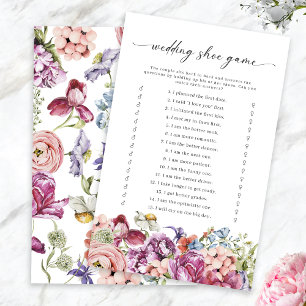 Elegant Colorful Floral Bridal Shower Game