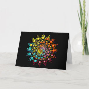 Elegant Colorful Mandala Blank Note Card