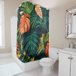 Elegant Colorful Tropical Leaves and Flowers    Sh